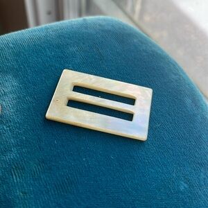 196 Antique mother of pearl belt buckle